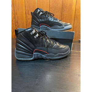 Air jordan 12 retro “utility” black/crimson size 7y (gs)
